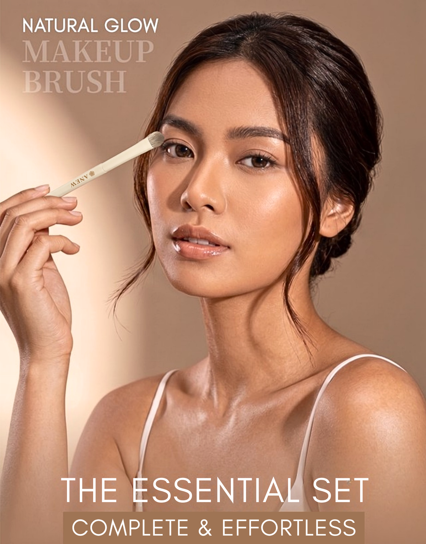 ANEW 10-Piece Beginner-Friendly Makeup Brush Set | Soft Synthetic Bristles for Face & Eye Makeup